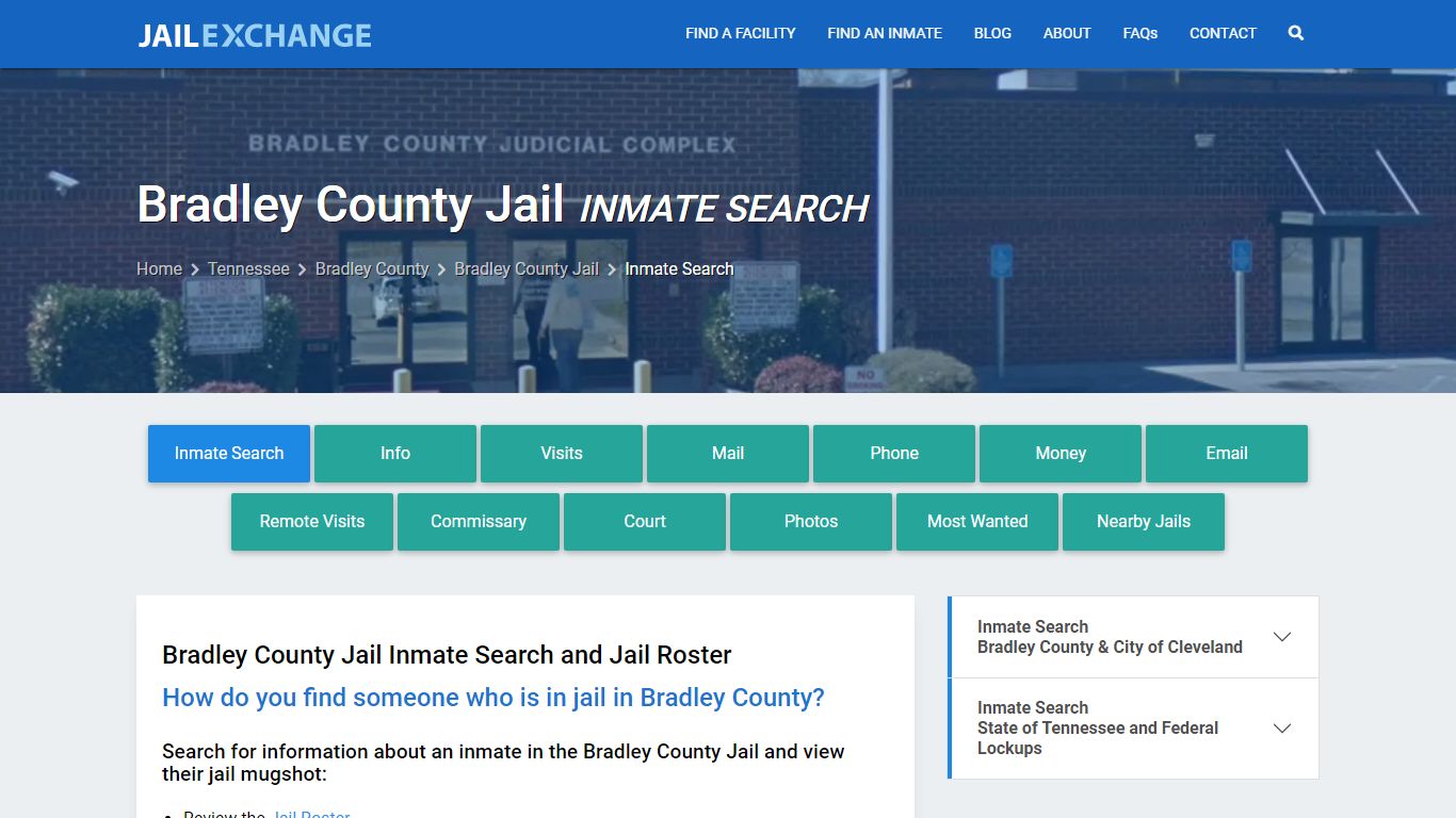 Inmate Search: Roster & Mugshots - Bradley County Jail, TN